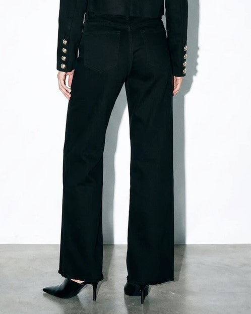Straight Cut Black Denim