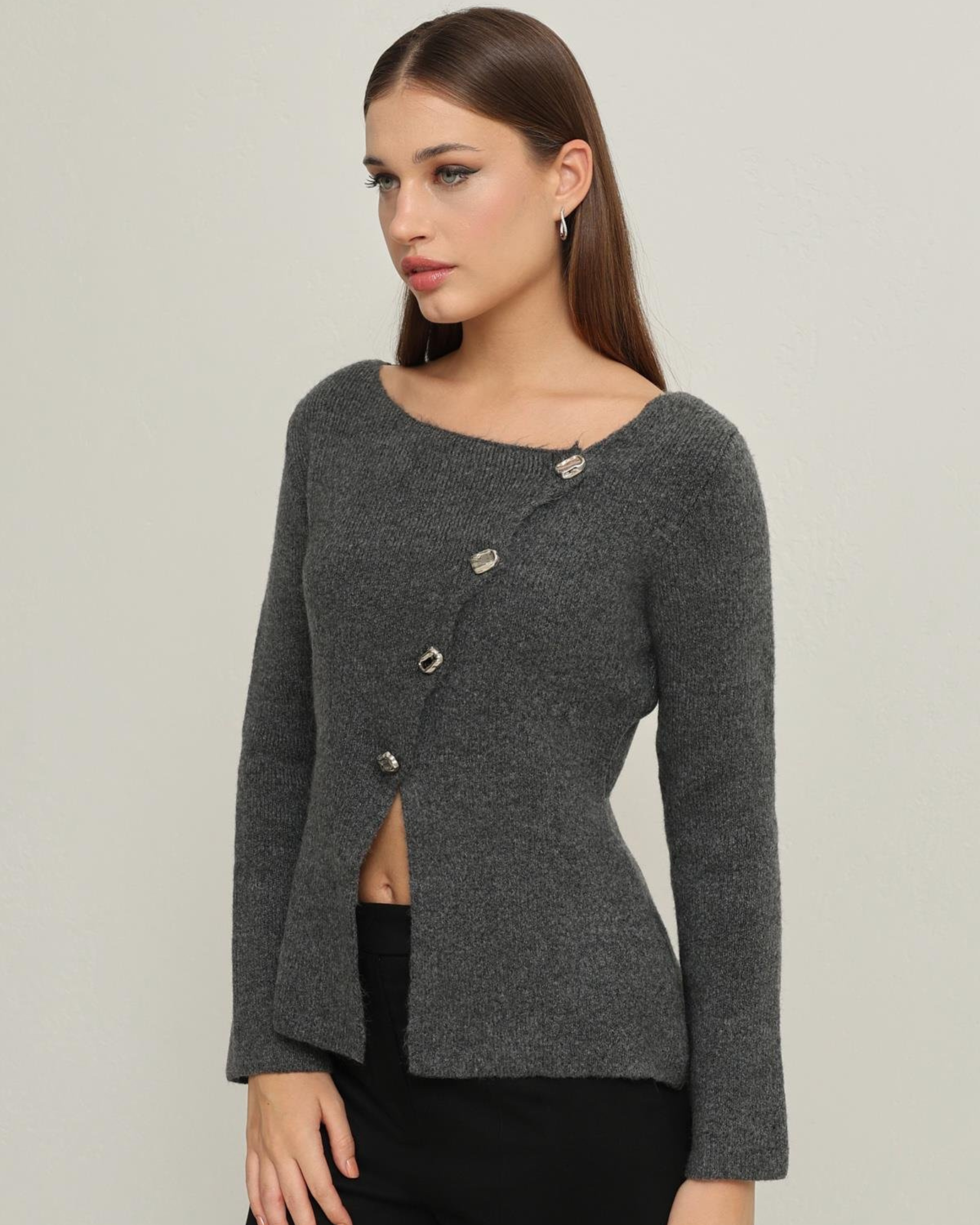 Buttoned Knit