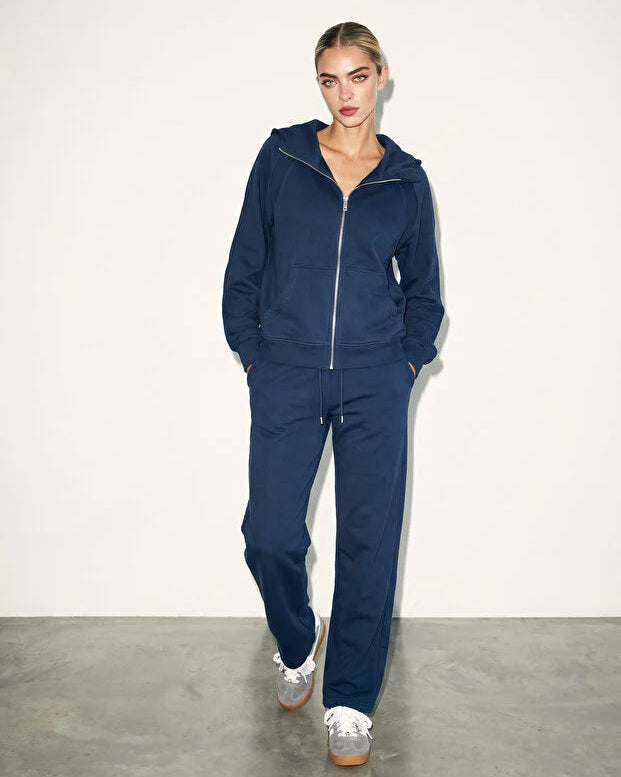 Hooded Front Zip Loungewear