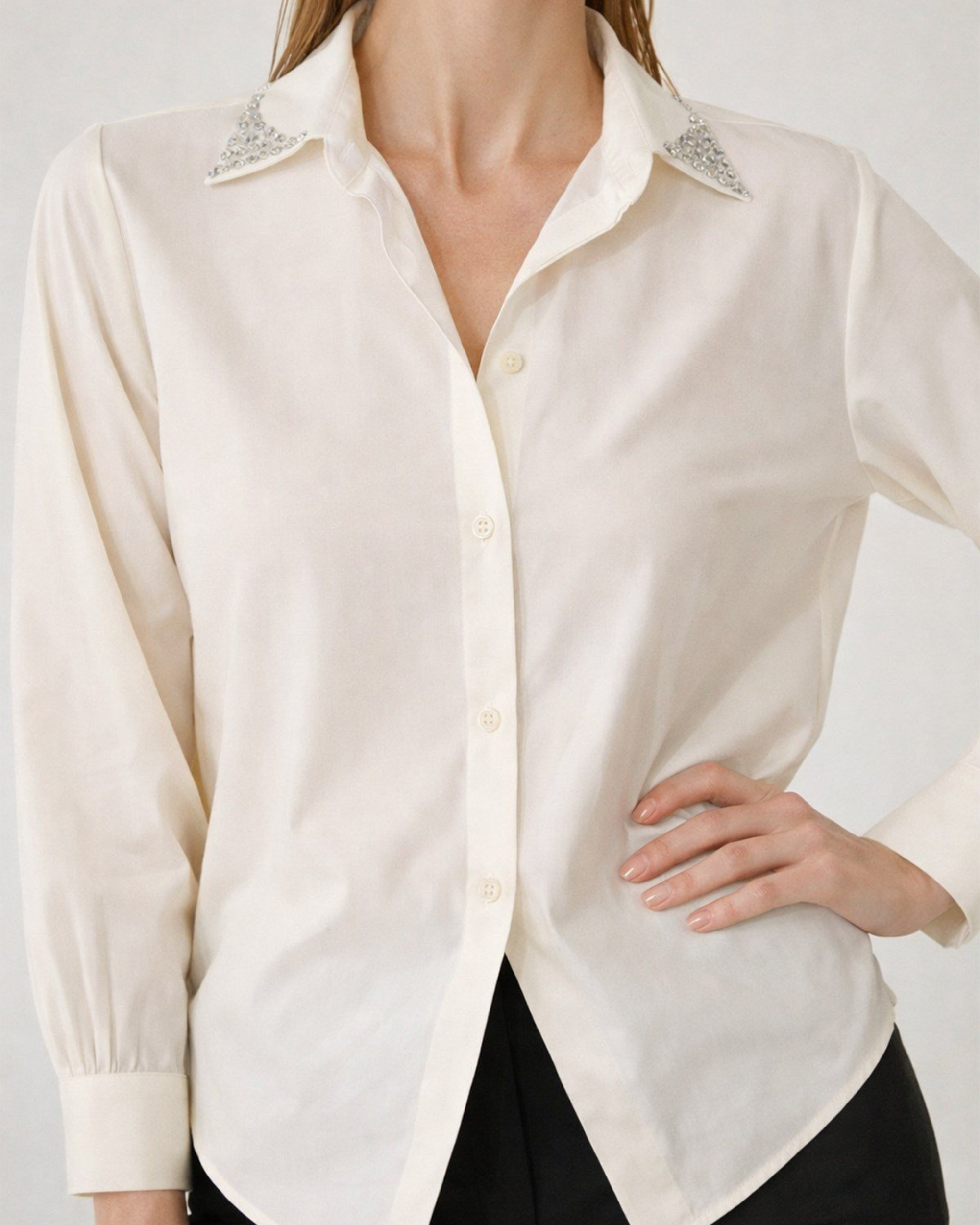 Embellished Collar Shirt
