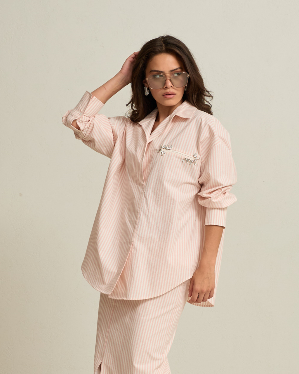 Pink Striped Shirt