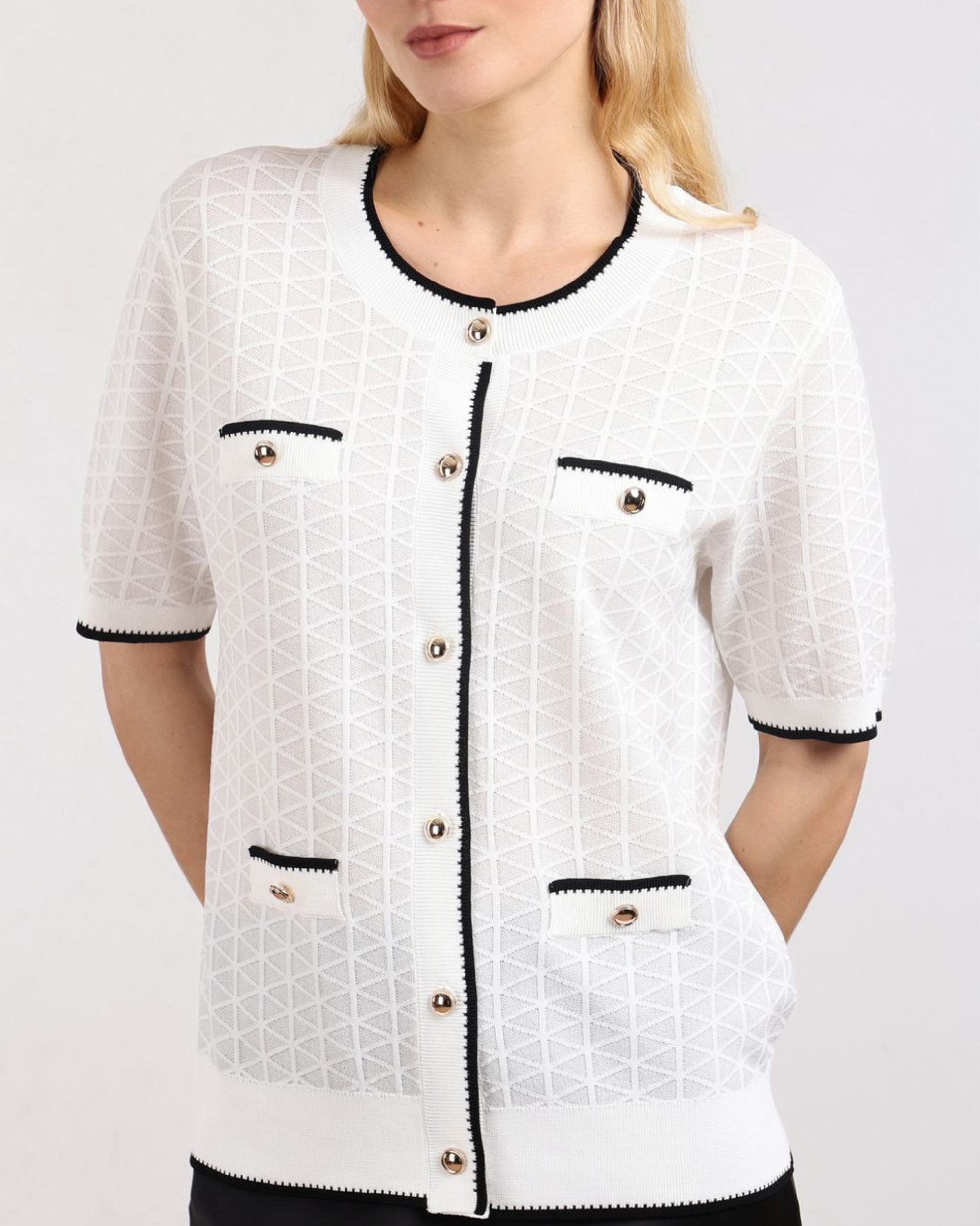 Contrast Trim Top