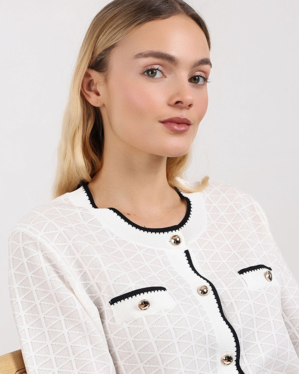 Contrast Trim Top