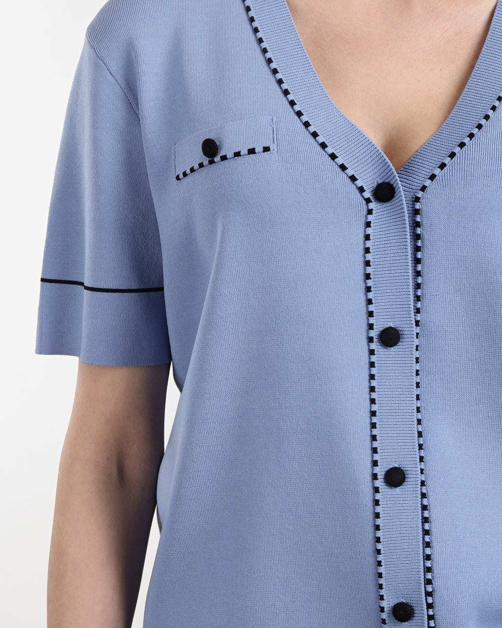 Contrast Stitch Top