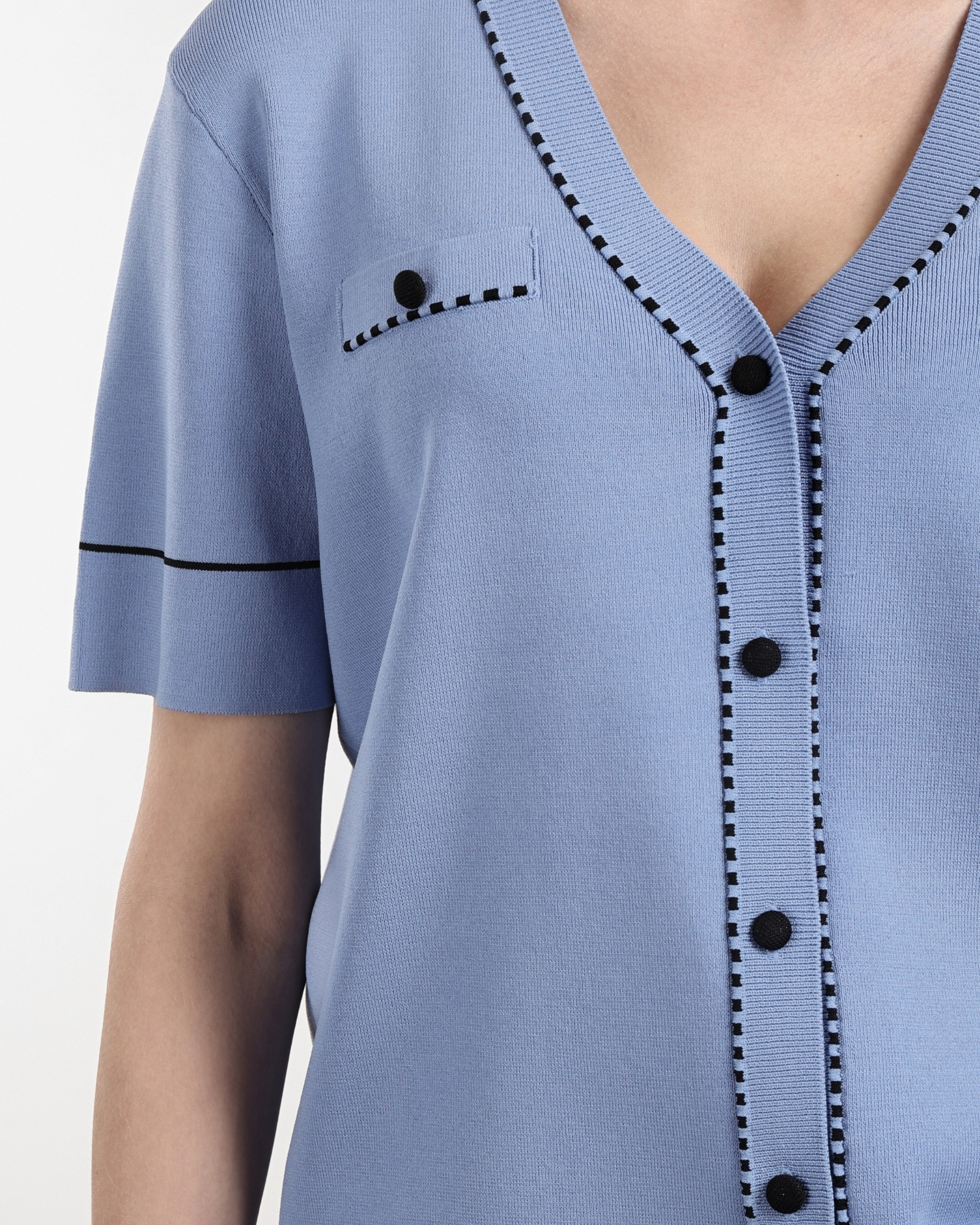 Contrast Stitch Top