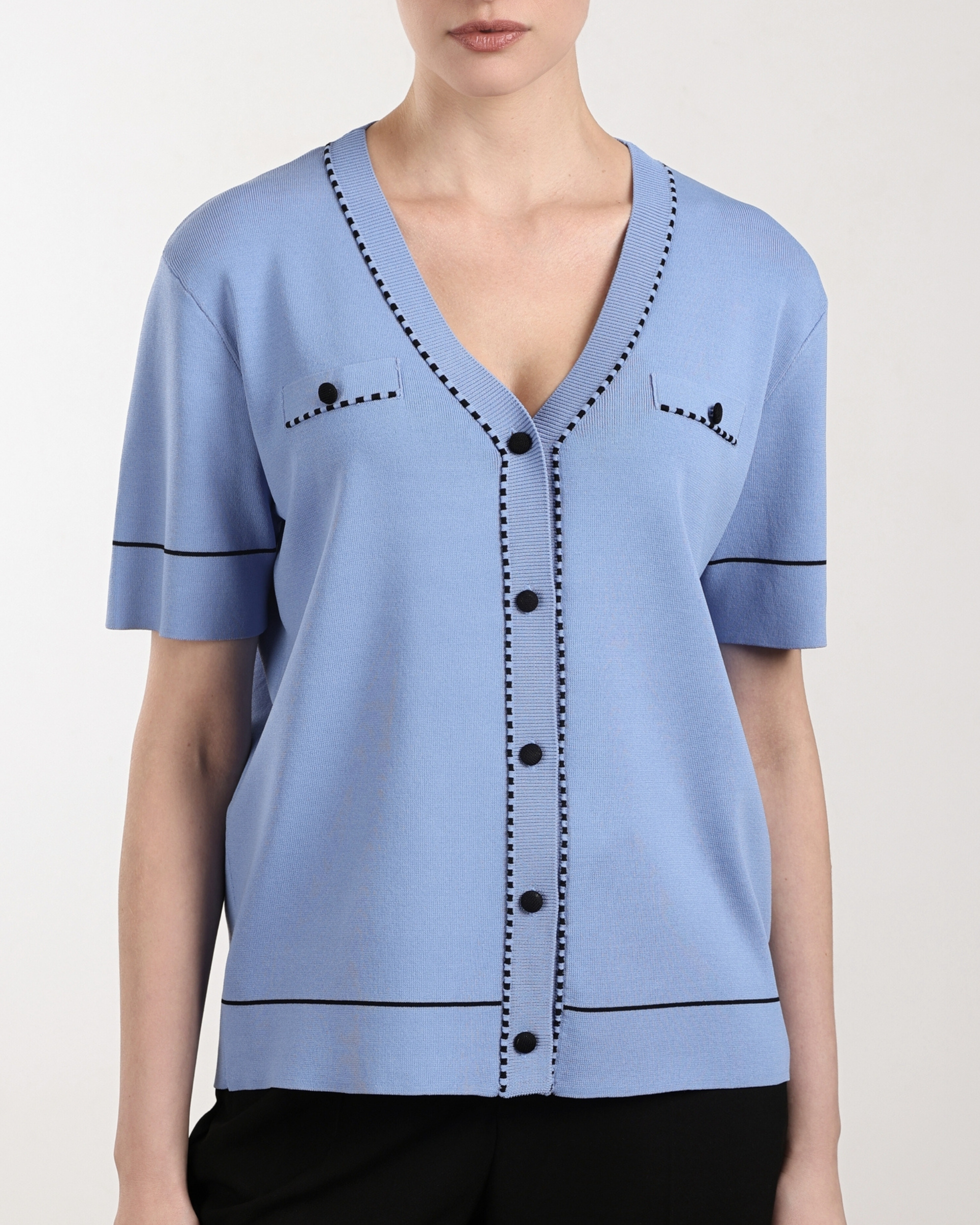 Contrast Stitch Top