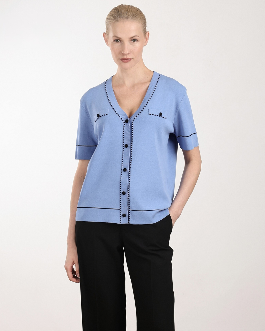 Contrast Stitch Top