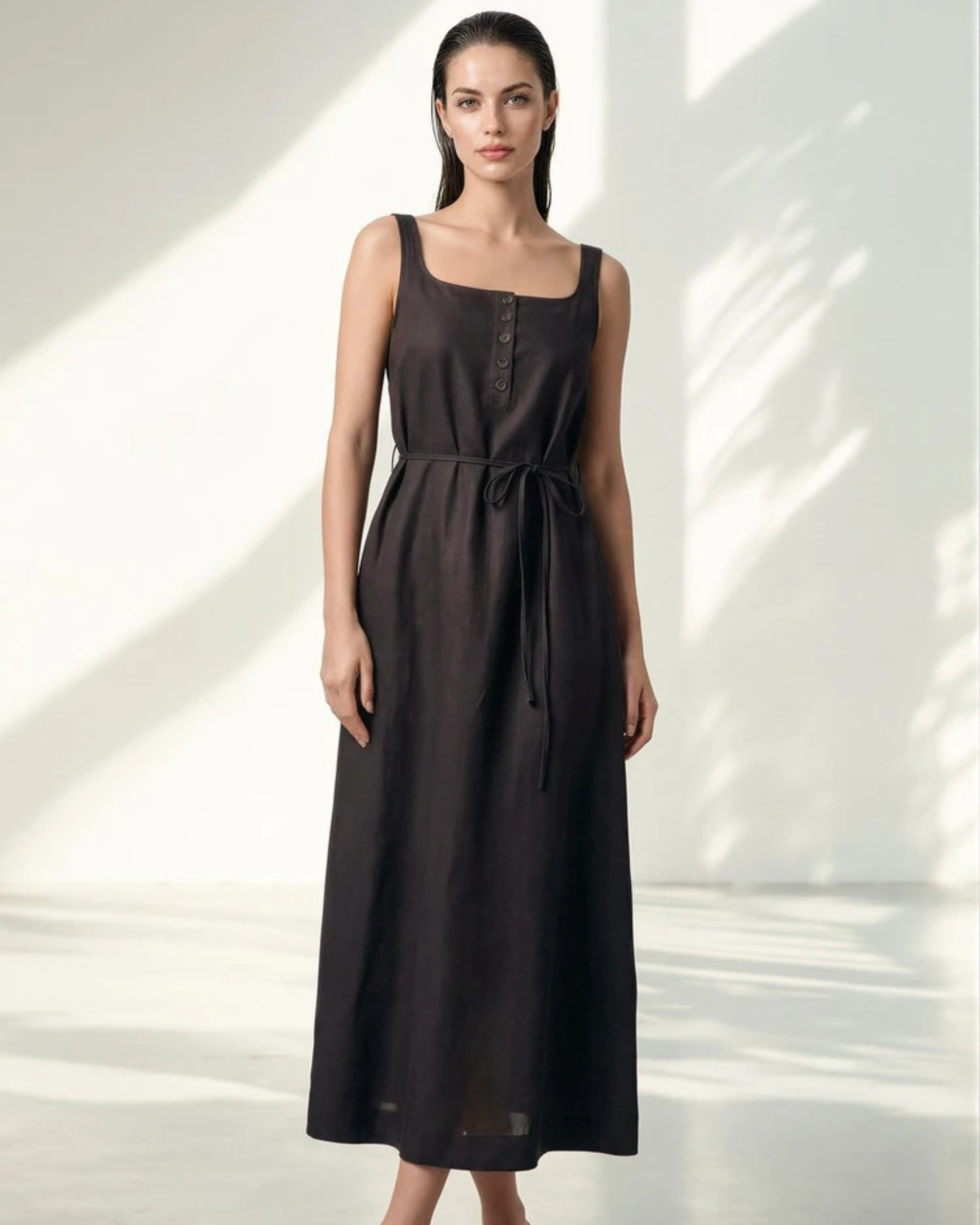 Linen Midi Dress