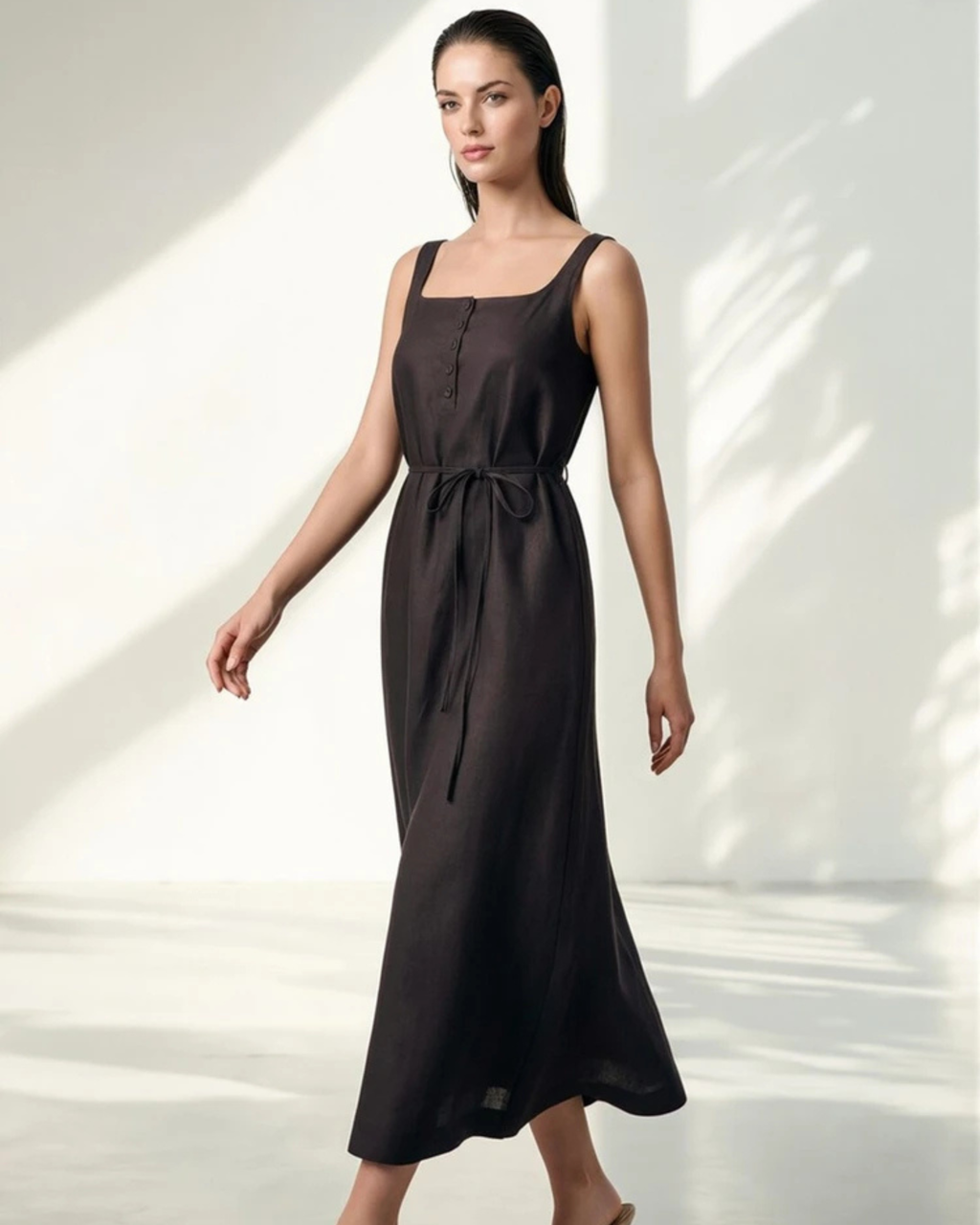 Linen Midi Dress