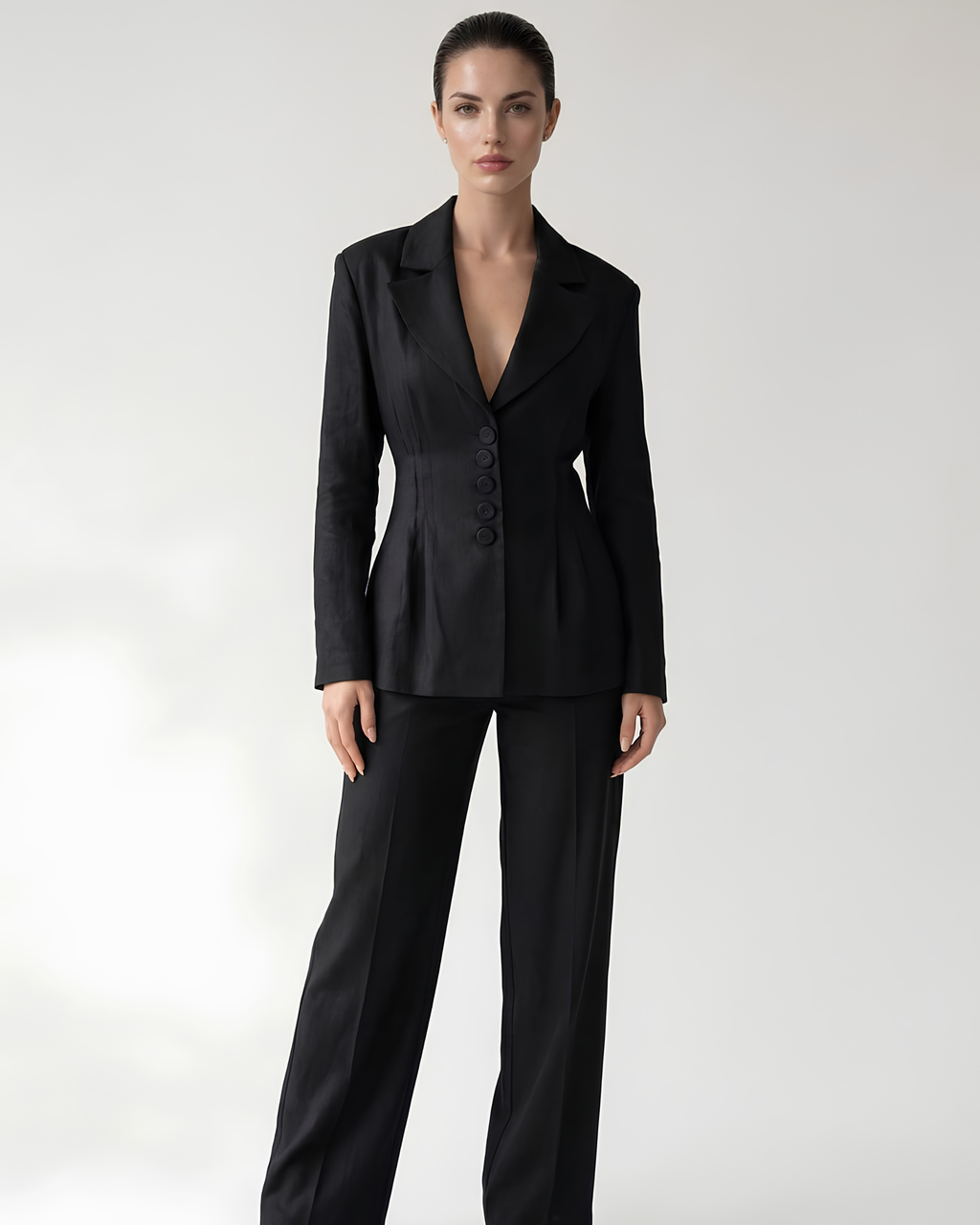 Waisted Linen Suit