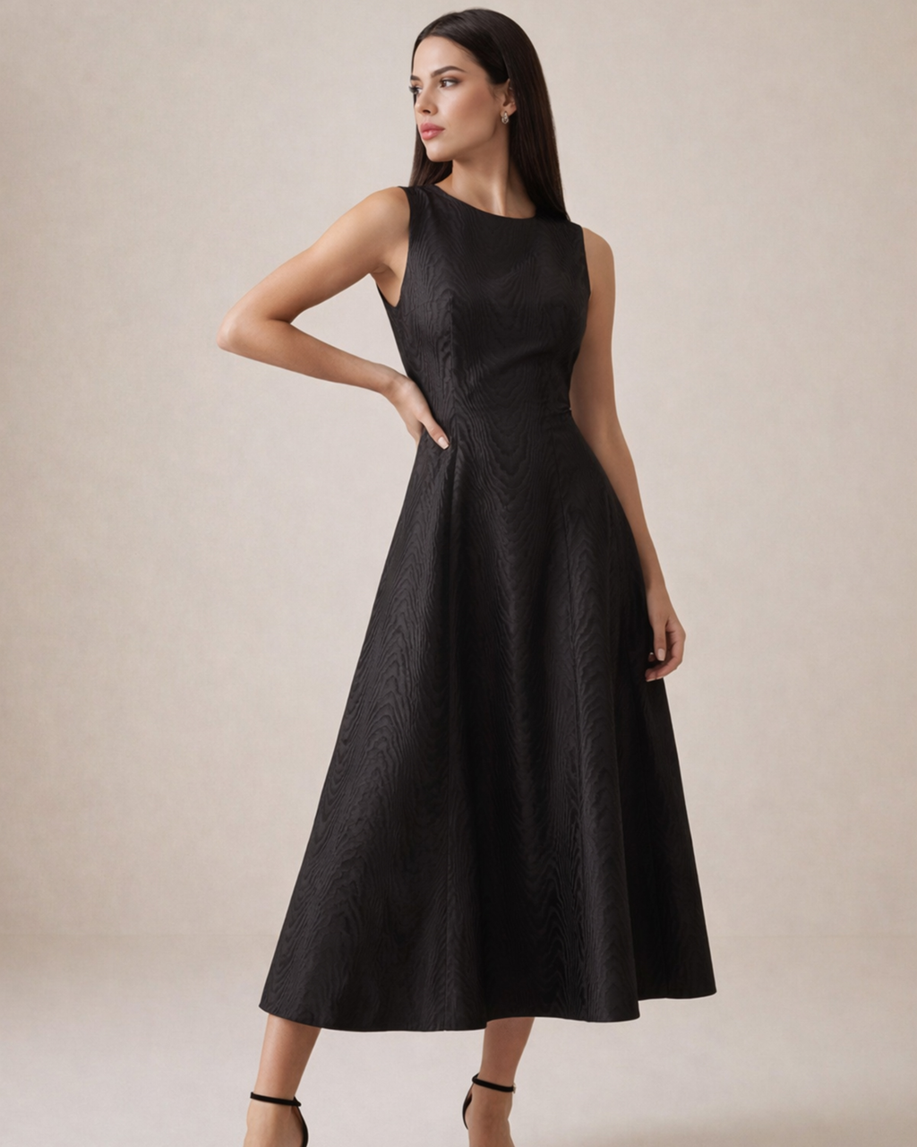 Moire Jacquard Midi