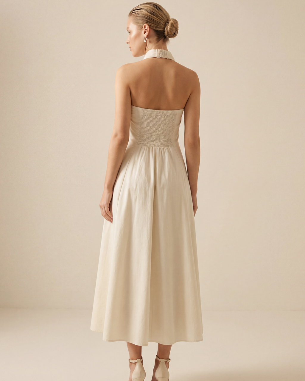 Halter Button Midi