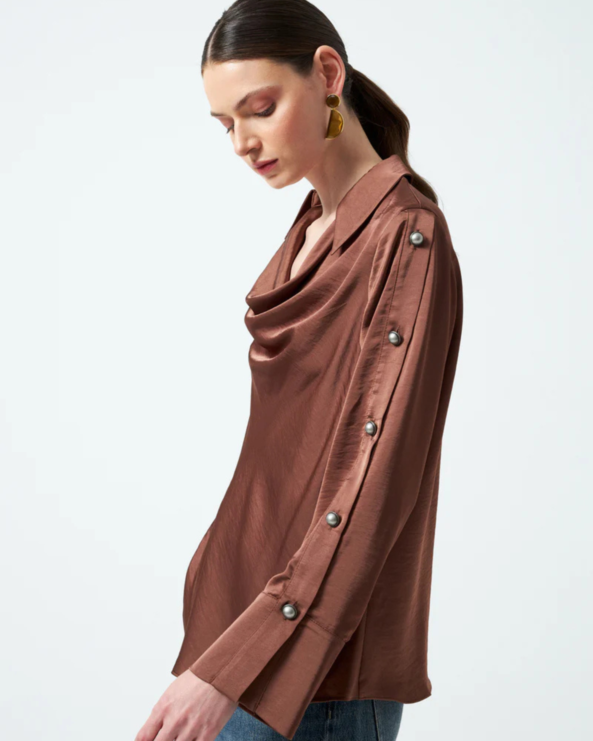 Collared Cowl Shirt