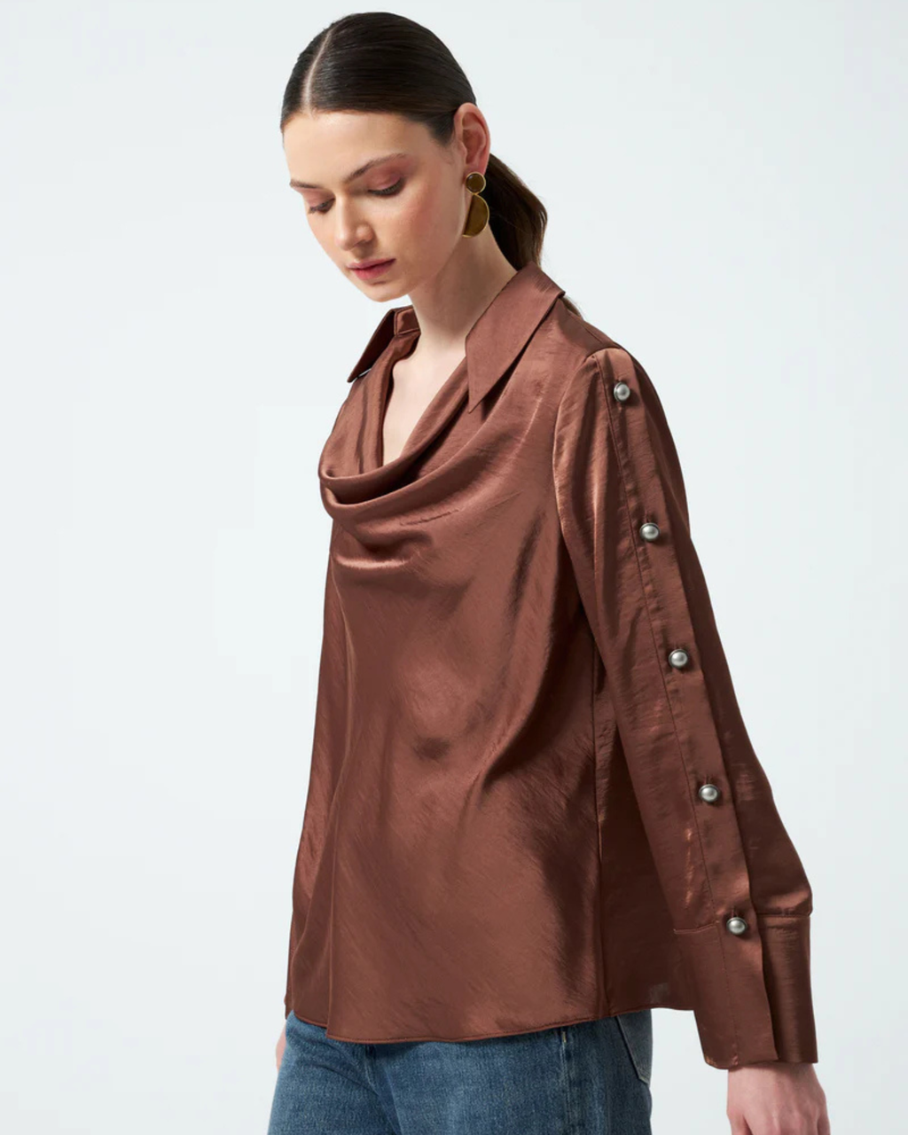 Collared Cowl Shirt