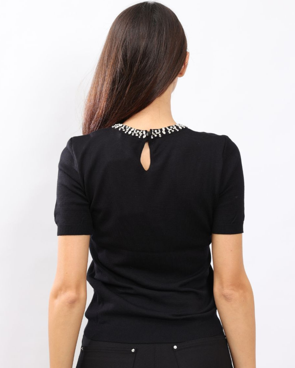 Beaded Collar Top