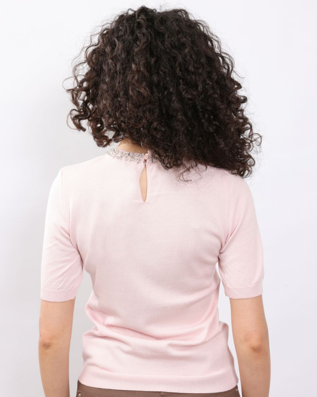 Beaded Collar Top