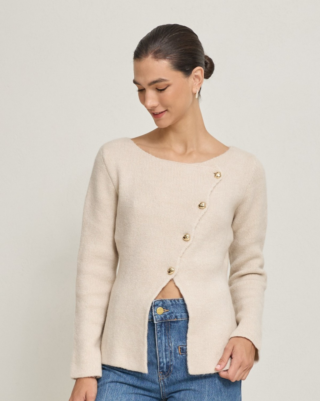Buttoned Knit