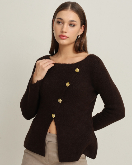 Buttoned Knit