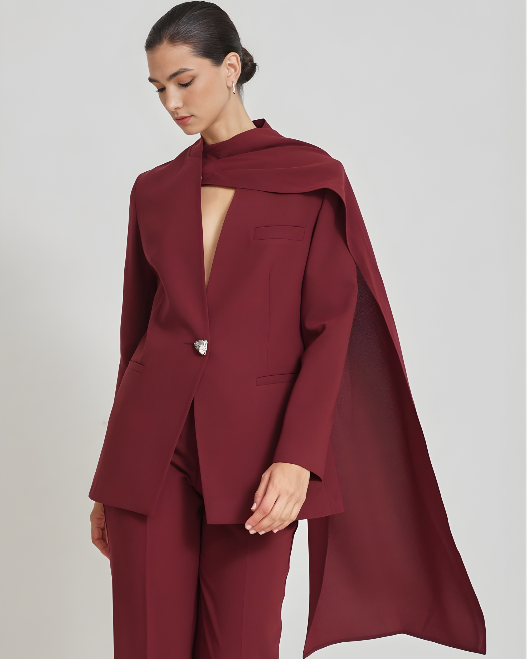 Cape-Back Suit
