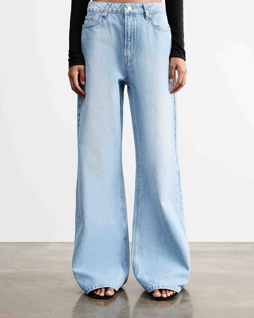 Washed Wide Leg Denim