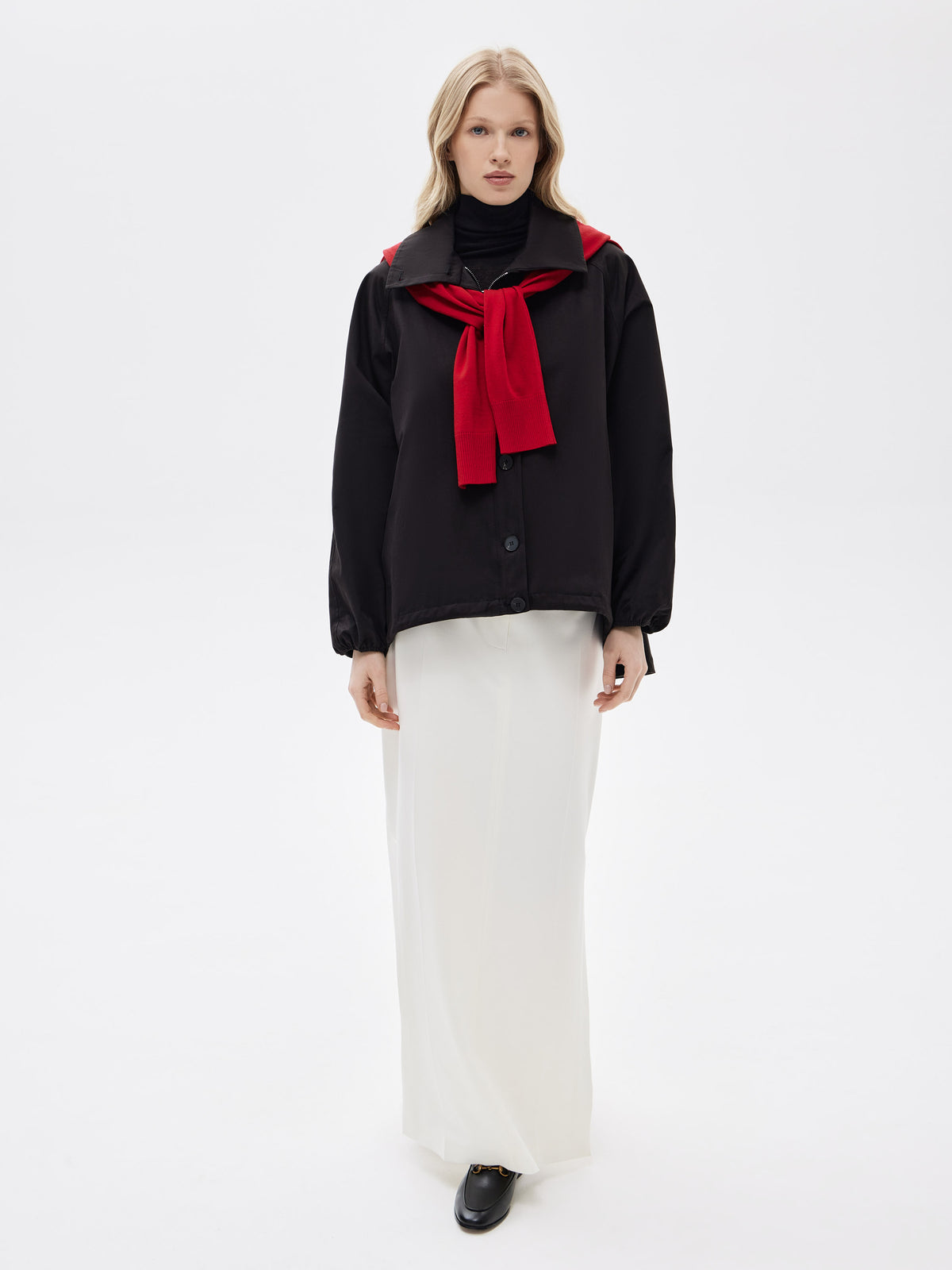 High Collar Trench Jacket