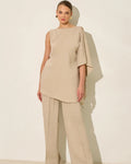 Sand Pleated Bottoms