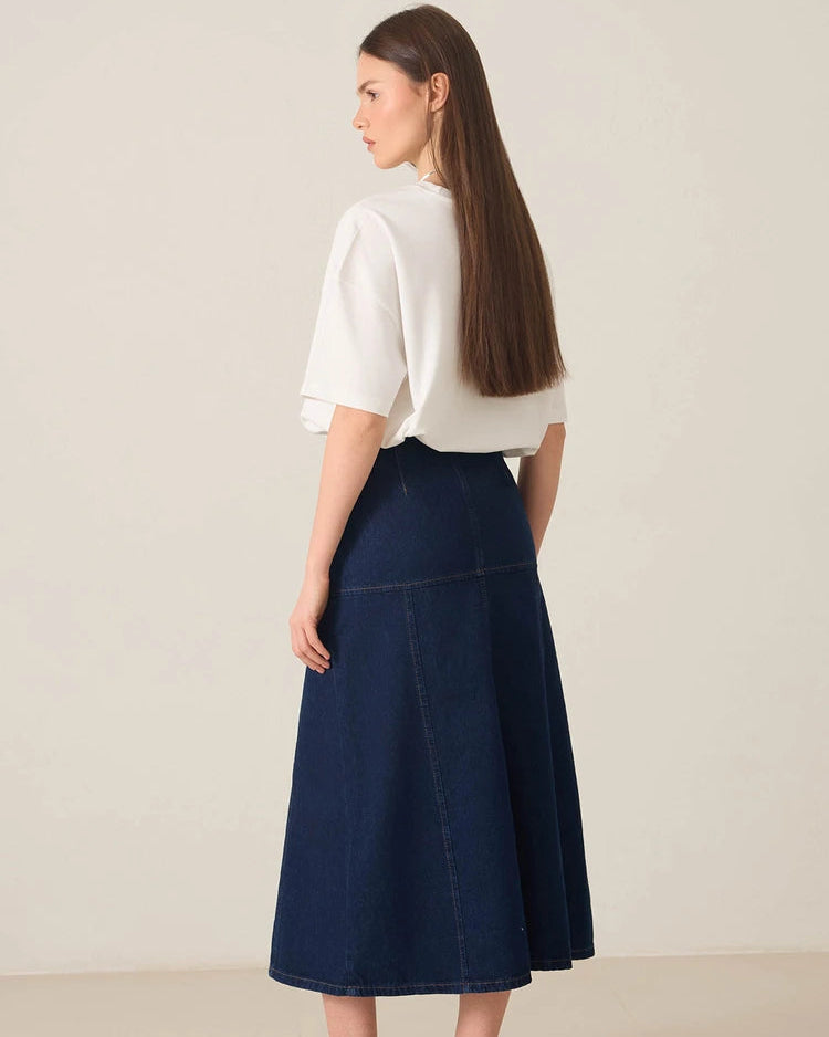 Denim A-Line Skirt