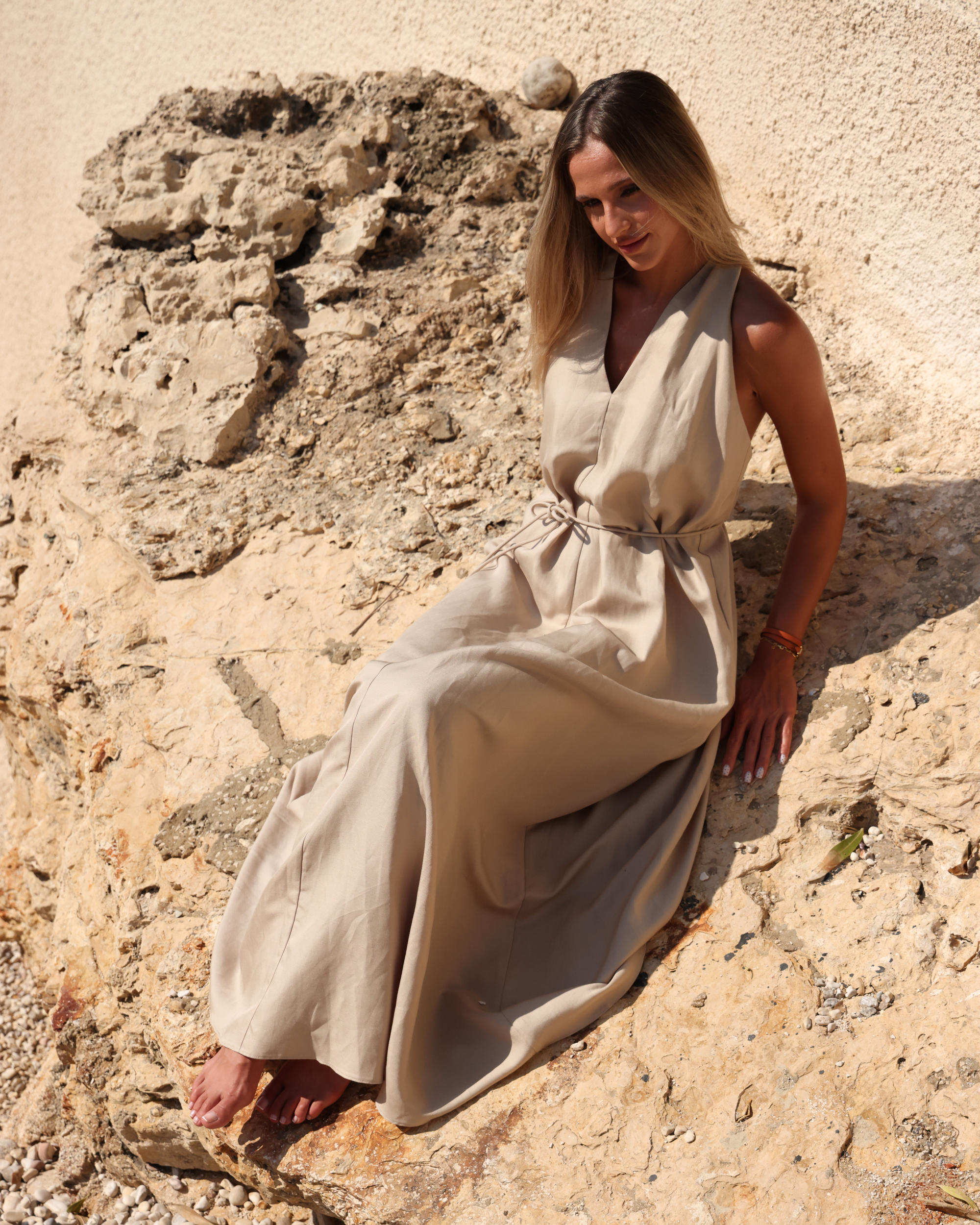 Open Back Halter Dress