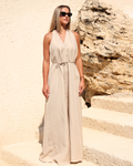 Open Back Halter Dress