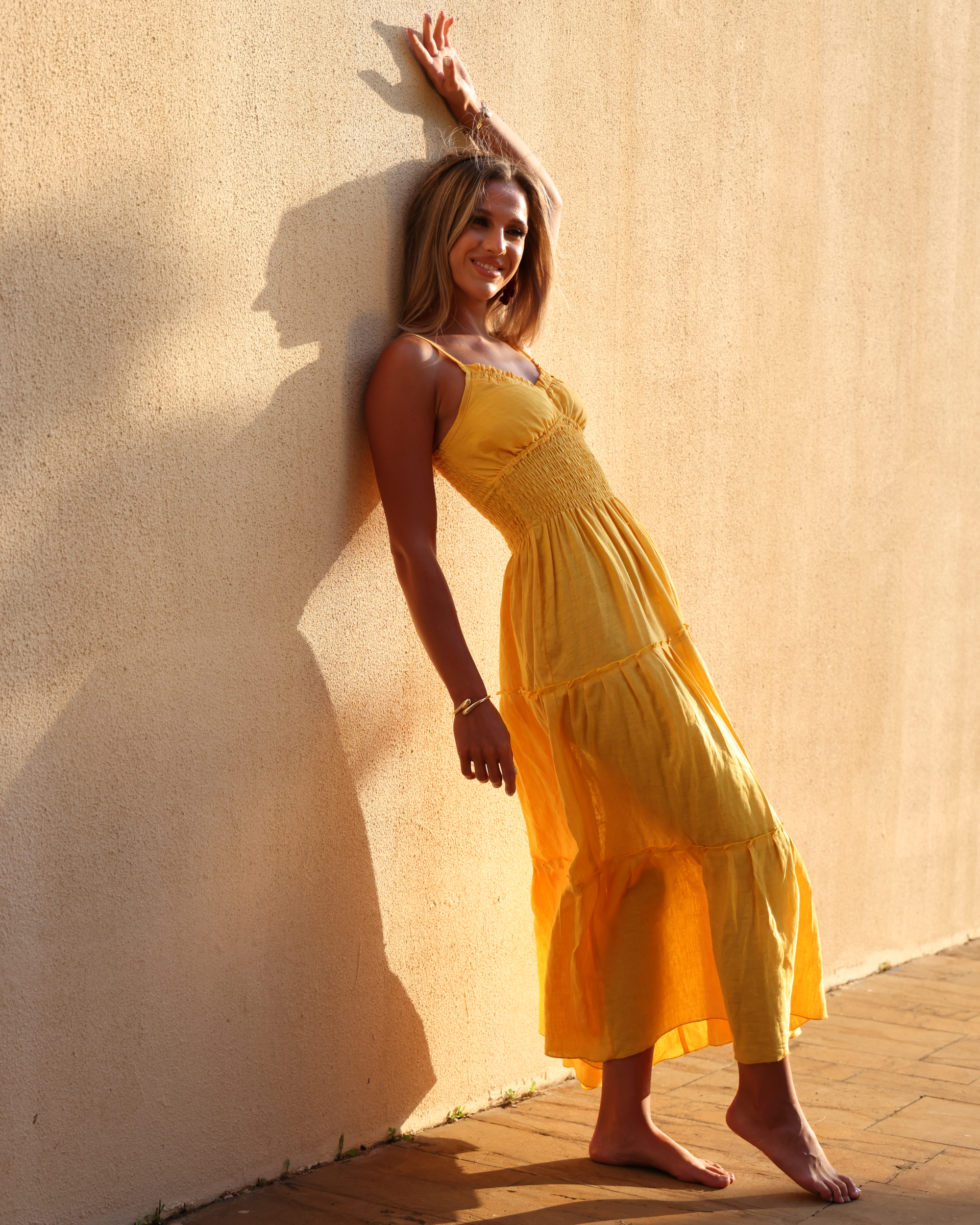 Yellow Tiered Sundress