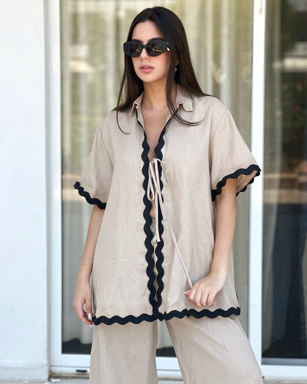 Ric Rac Trim Linen