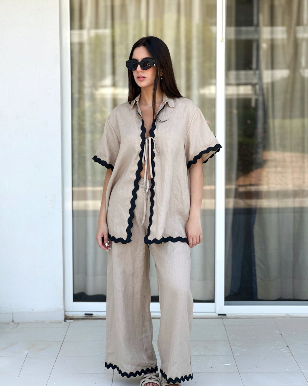 Ric Rac Trim Linen
