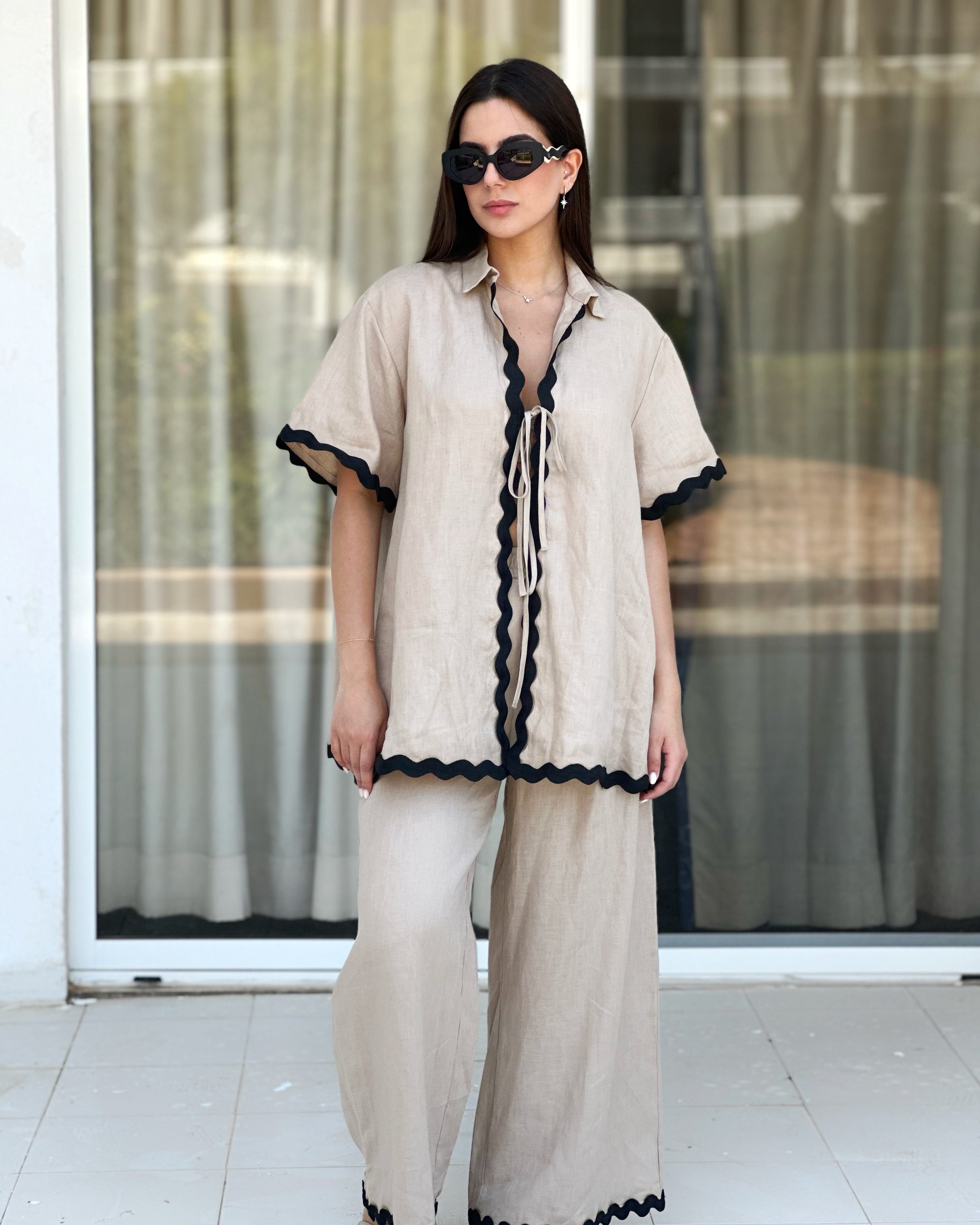 Ric Rac Trim Linen