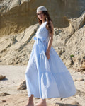 Floral Embroidery Tiered Dress