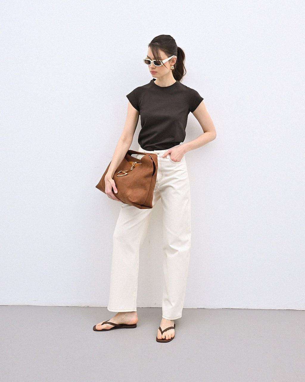 Cotton Wide-Leg Denim