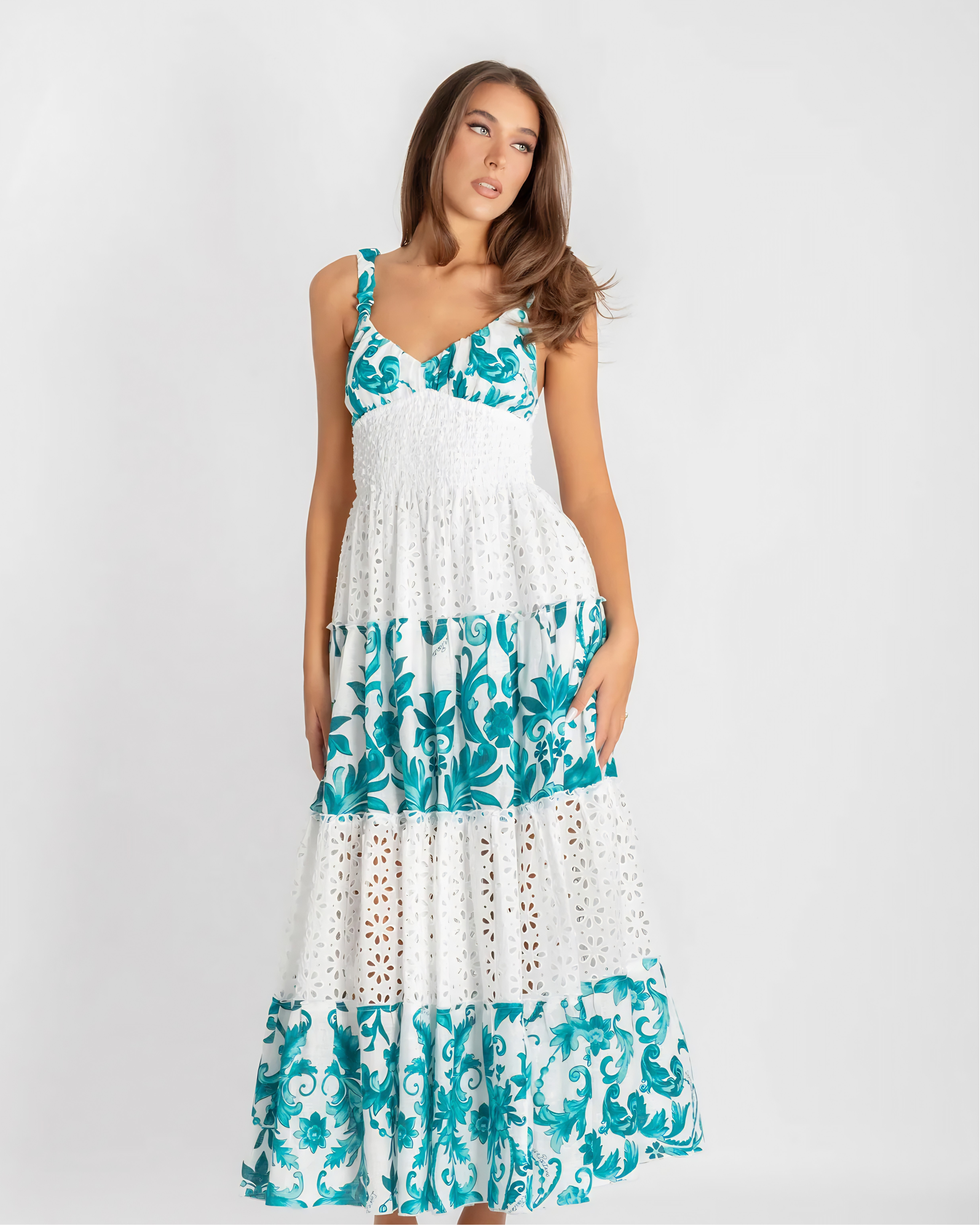 Sweetheart Eyelet Dress