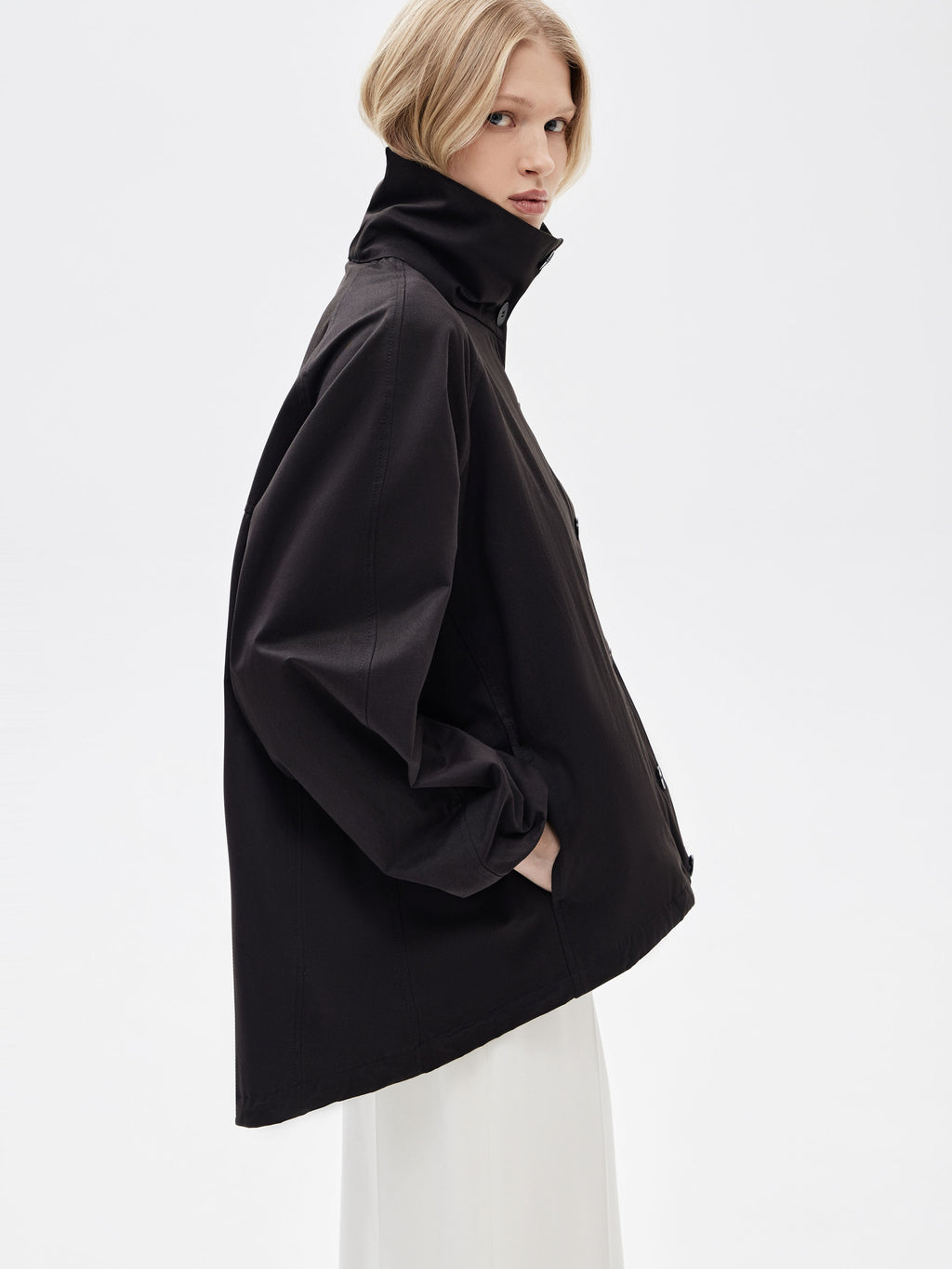 High Collar Trench Jacket
