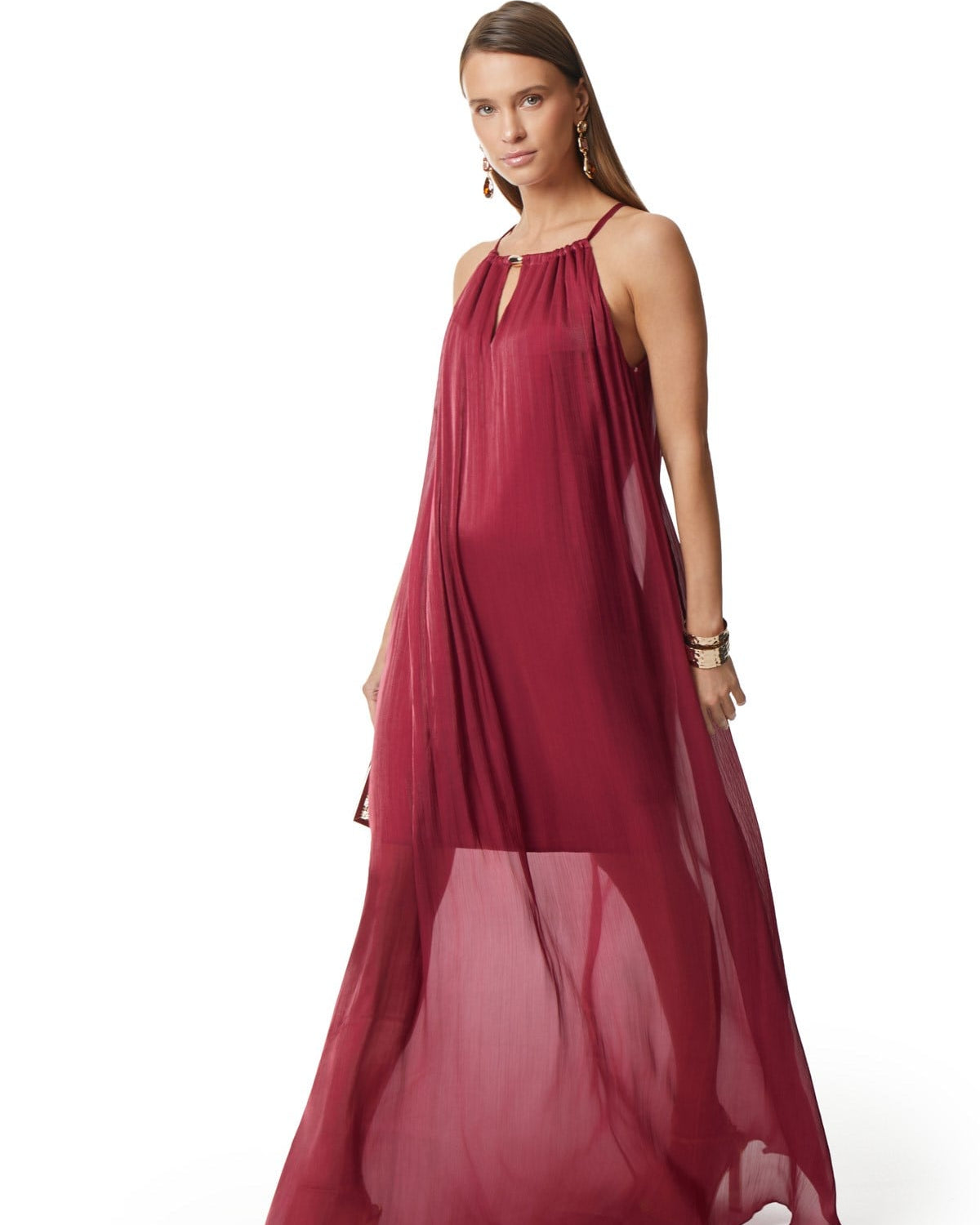 Sheer Halter Dress