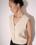 Sleeveless Button-Up